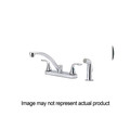Mueller Industries/B & K B & K Kitchen Faucet, 1.8 gpm, 2-Faucet Hndl, 4-Faucet Hole, Metal, Brushed Nickel, 8in Faucet Centers 229-018